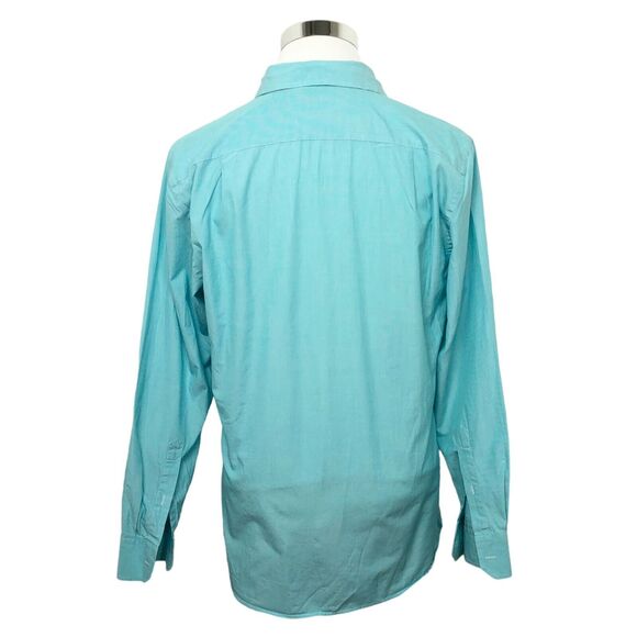 Southern Tide Mens Button Down Shirt Medium Teal Green Long Sleeve Pocket Cotton - Picture 5 of 16